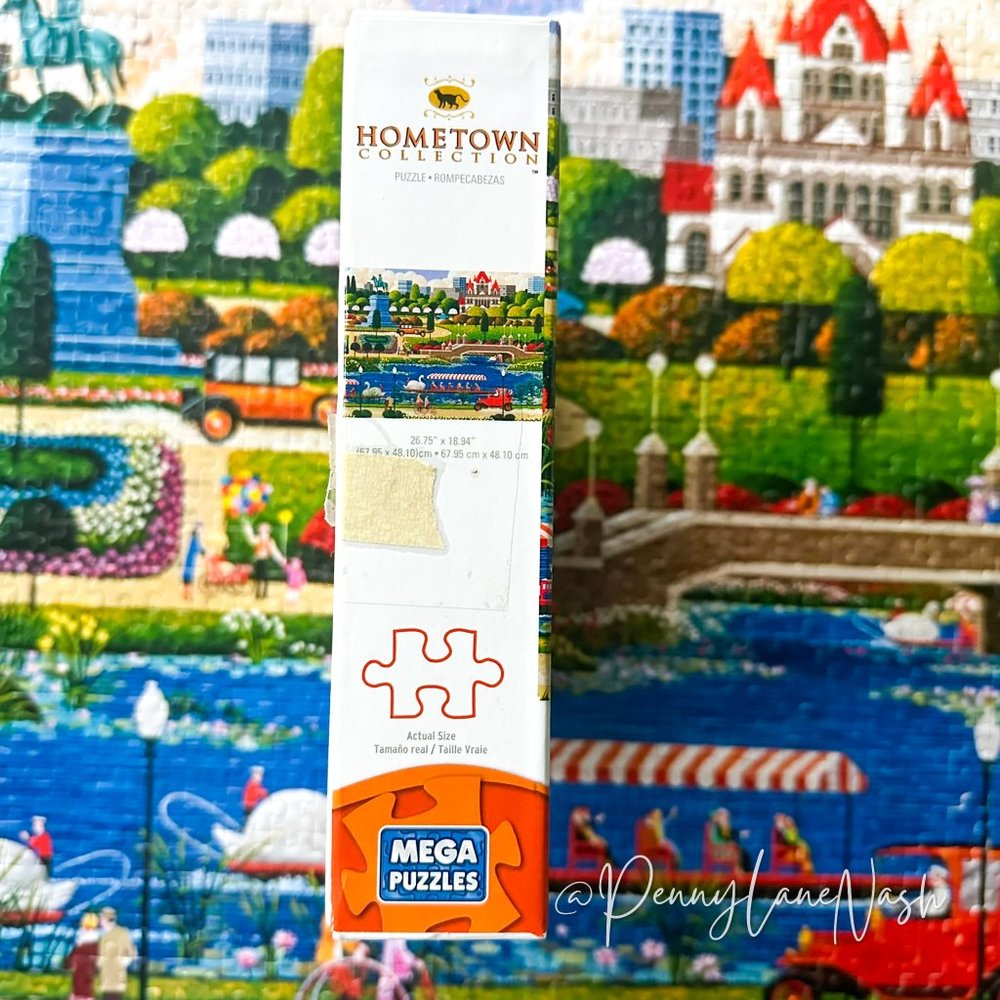 Hometown Collection Swan Boats in Boston Park 1000 Pc Jigsaw Puzzle - Picture 8 of 9